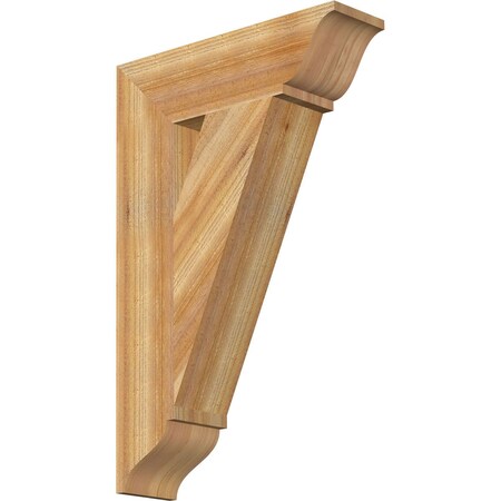 Traditional Traditional Rough Sawn Bracket, Western Red Cedar, 6W X 22D X 34H